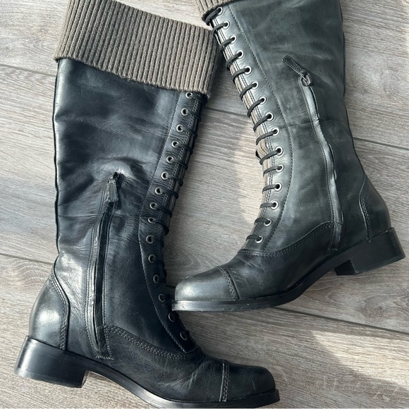 COPY - Cole Haan Nike Air Granny  Goth Equestrian Leather Riding Boots - Picture 4 of 16